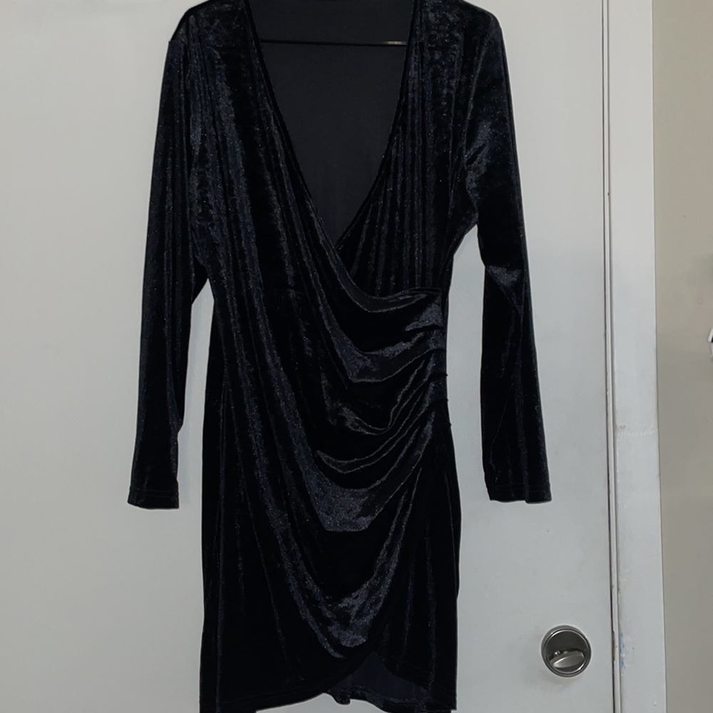 Little black dress, velvet